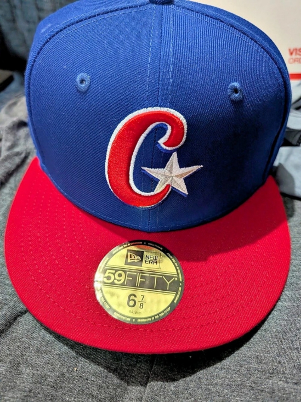 New Era 59FIFTY Fitted Cuba World Baseball Classic Cap Blue & Red Size 6 7/8 NWT